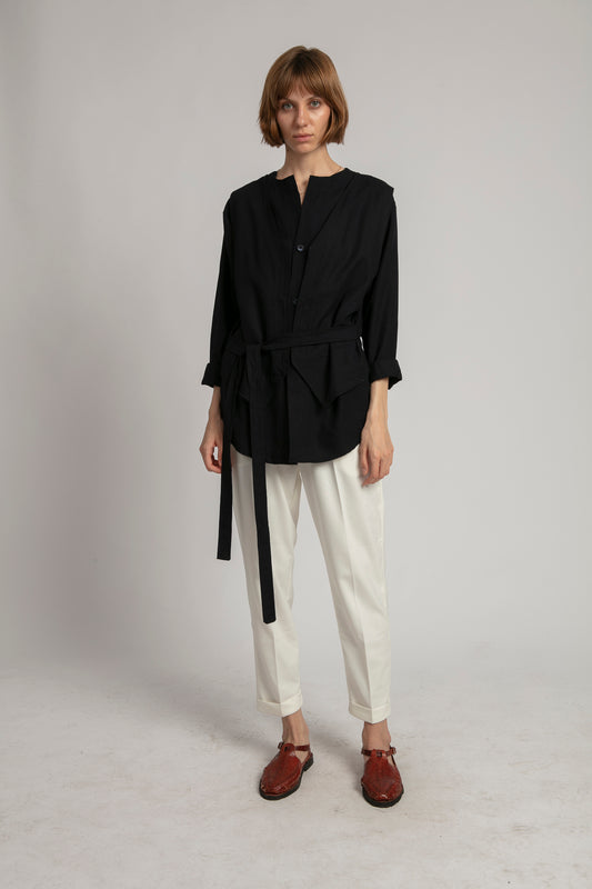 Scorpios Belted Long Sleeve Shirt